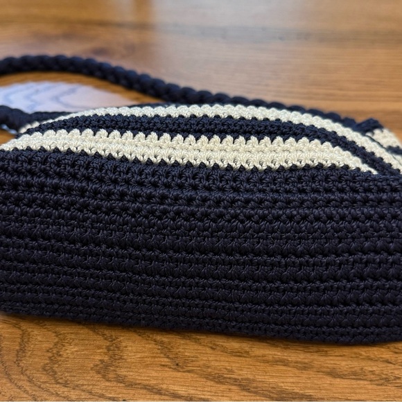 The Sak Handbag White Navy Blue Stripes - Picture 5 of 8